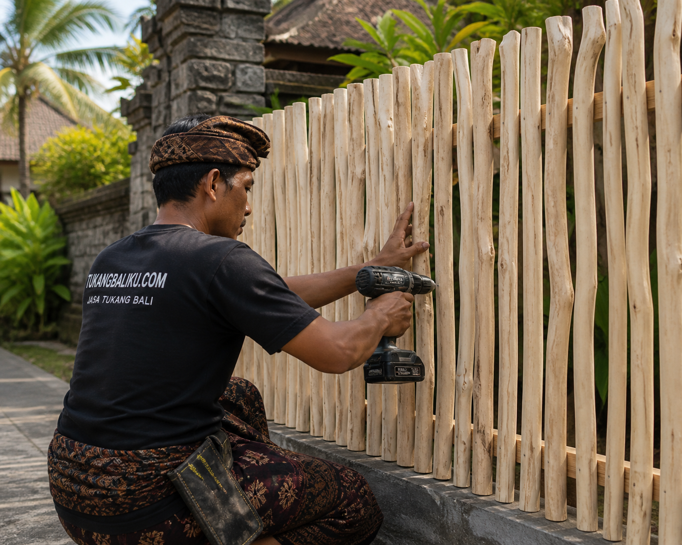 Tukang Pagar Kayu Galam